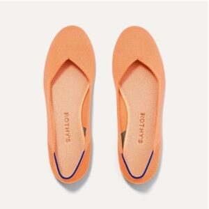 Rothy’s tangerine round toe flats sz 9.5